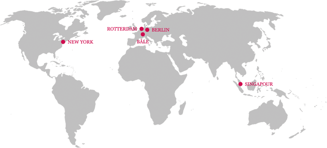 Carte des partenaires internationaux